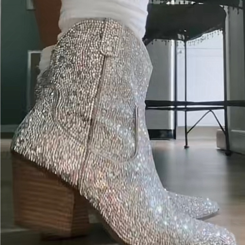 Betsy Johnson rhinestone boots